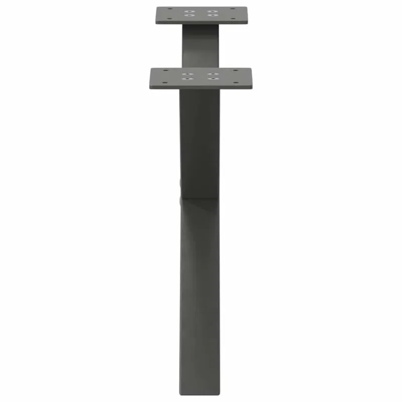 Kavos staliuko kojelės, 2 vnt., antracito spalvos, 50x(30-31) cm, plienas