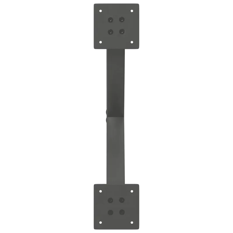Kavos staliuko kojelės, 2 vnt., antracito spalvos, 50x(30-31) cm, plienas