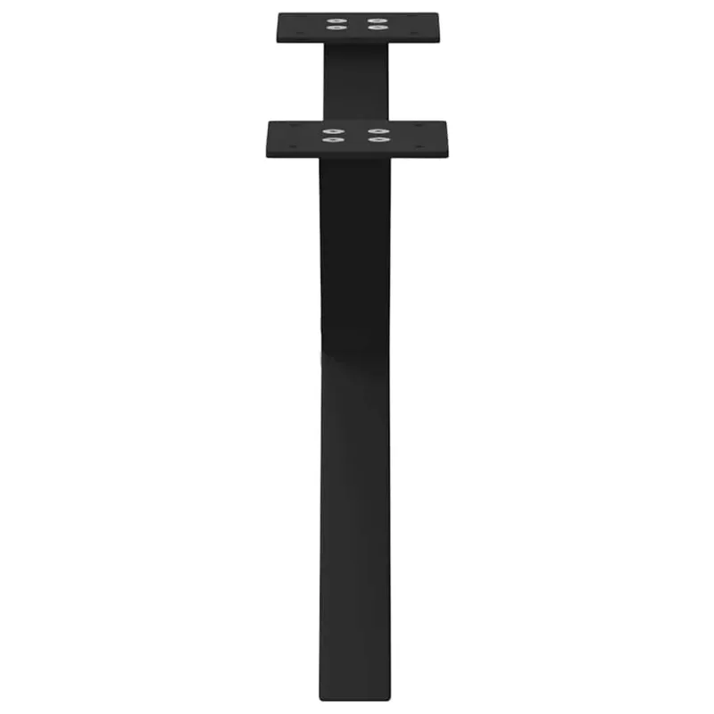 Kavos staliuko kojelės, 2 vnt., juodos, 60x(30-31) cm, plienas, X formos