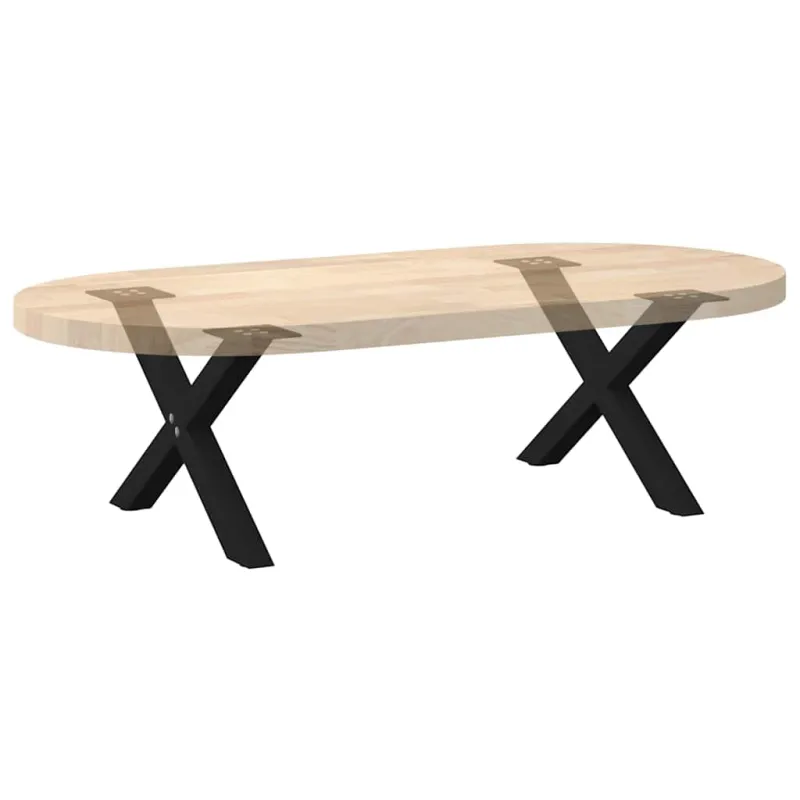 Kavos staliuko kojelės, 2 vnt., juodos, 60x(30-31) cm, plienas, X formos