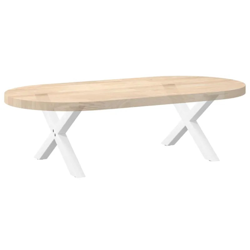 Kavos staliuko kojelės, 2 vnt., baltos, 60x(30-31) cm, plienas, X formos