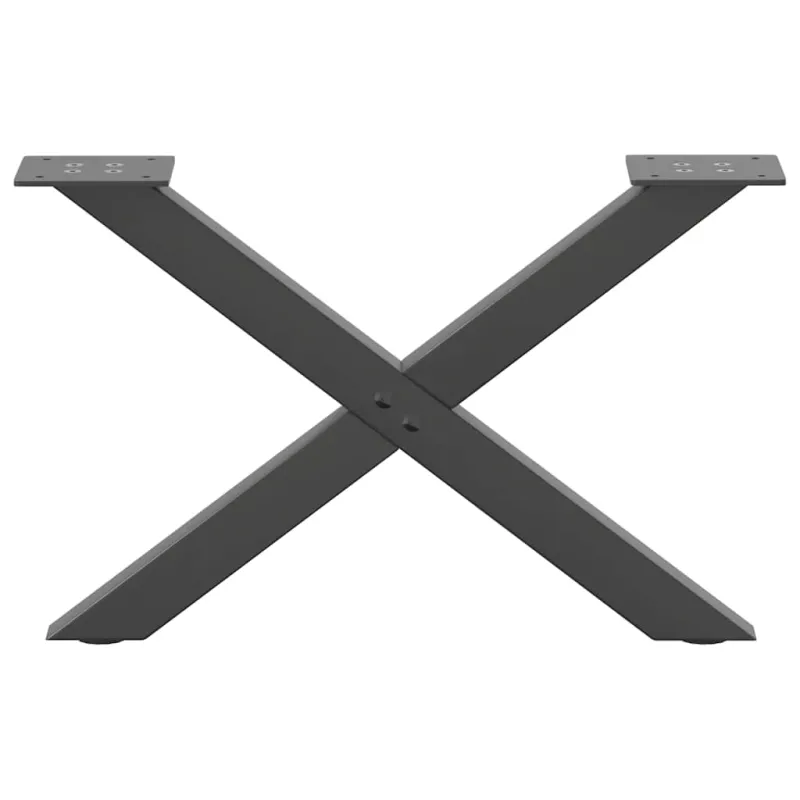 Kavos staliuko kojelės, 2 vnt., antracito spalvos, 60x(30-31) cm, plienas