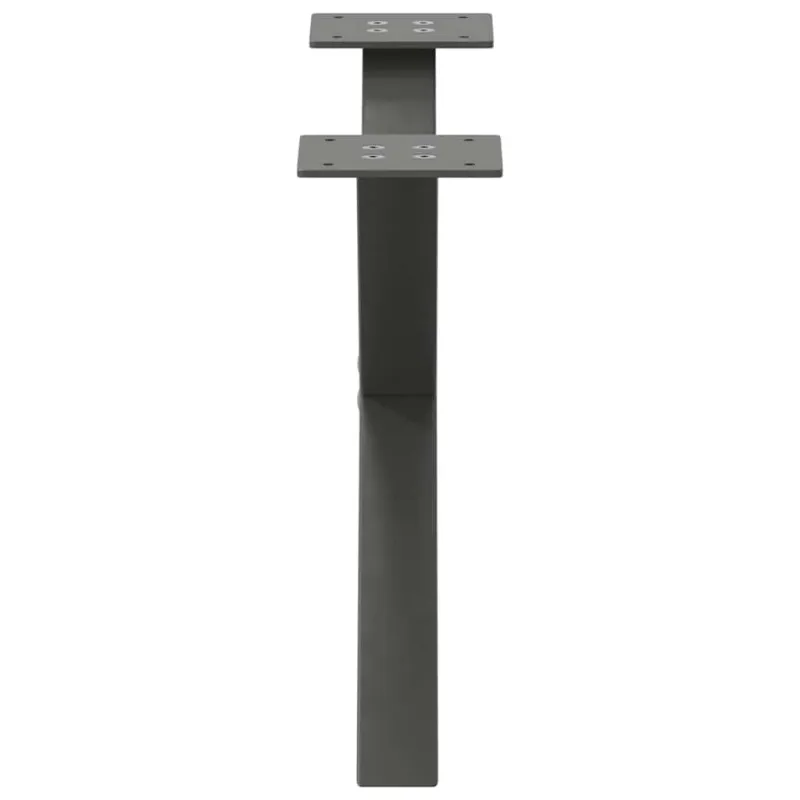 Kavos staliuko kojelės, 2 vnt., antracito spalvos, 60x(30-31) cm, plienas