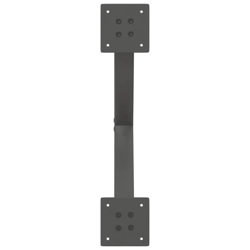 Kavos staliuko kojelės, 2 vnt., antracito spalvos, 60x(30-31) cm, plienas