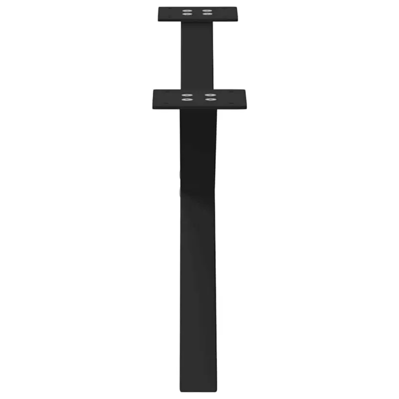 Kavos staliuko kojelės, 2 vnt., juodos, 70x(30-31) cm, plienas, X formos