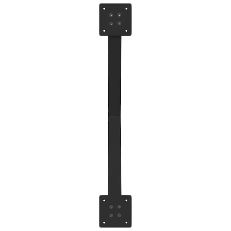 Kavos staliuko kojelės, 2 vnt., juodos, 70x(30-31) cm, plienas, X formos