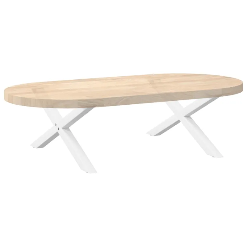 Kavos staliuko kojelės, 2 vnt., baltos, 70x(30-31) cm, plienas, X formos