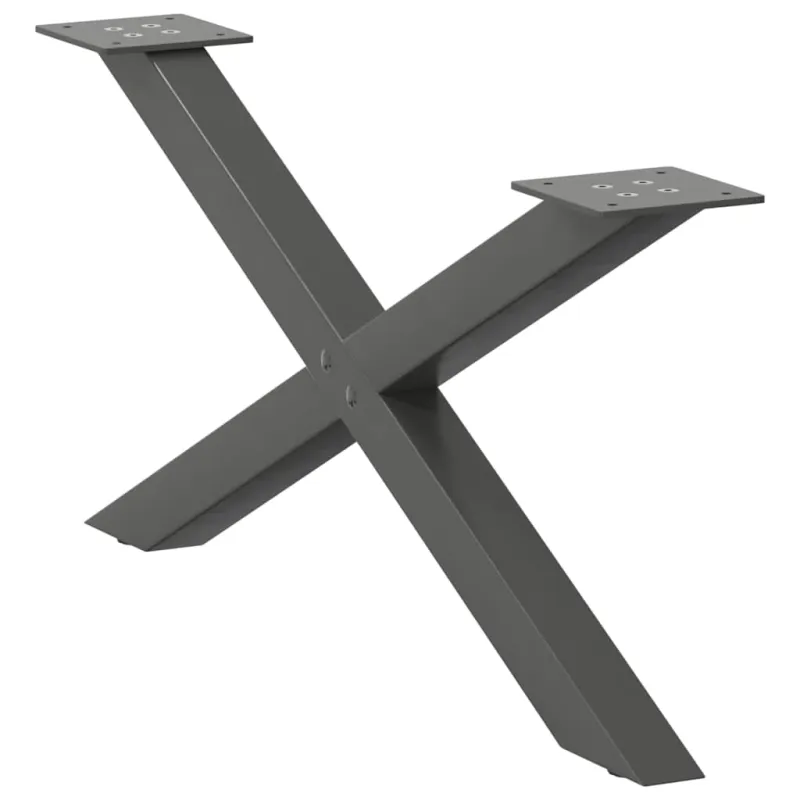 Kavos staliuko kojelės, 2 vnt., antracito spalvos, 70x(30-31) cm, plienas
