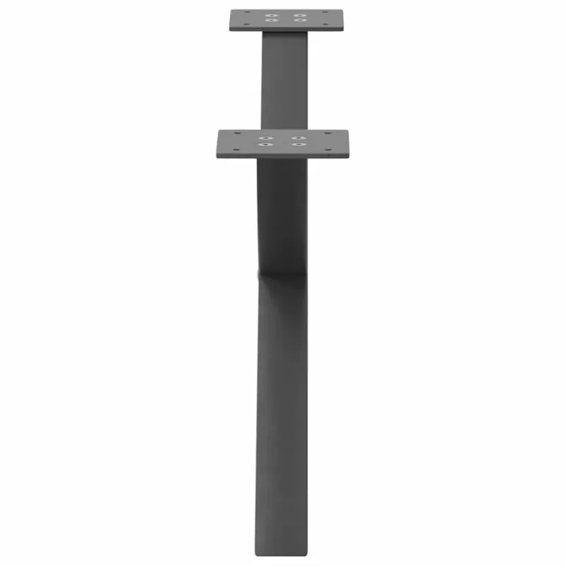 Kavos staliuko kojelės, 2 vnt., antracito spalvos, 70x(30-31) cm, plienas