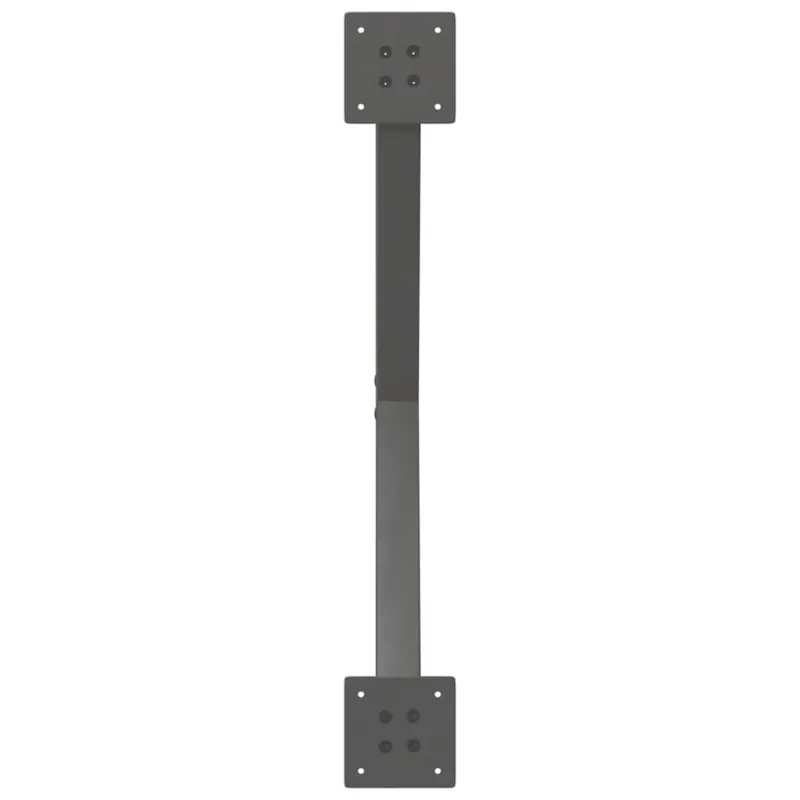 Kavos staliuko kojelės, 2 vnt., antracito spalvos, 70x(30-31) cm, plienas