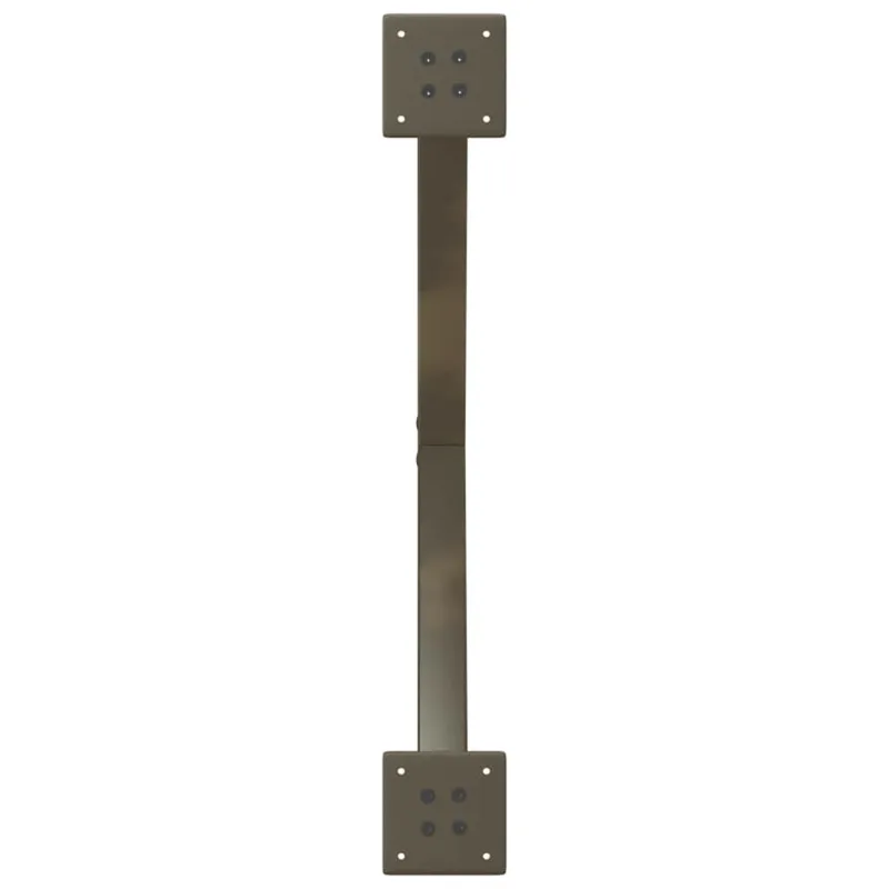 Kavos staliuko kojelės, X formos, 2 vnt., natūralus plienas, 70x(30-31) cm, plienas