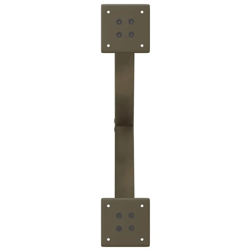 Kavos staliuko kojelės, X formos, 2 vnt., natūralus plienas, 50x(42-43) cm, plienas