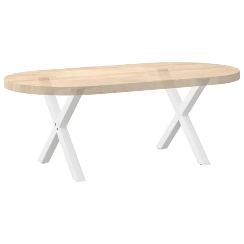 Kavos staliuko kojelės, 2 vnt., baltos, 60x(42-43) cm, plienas, X formos
