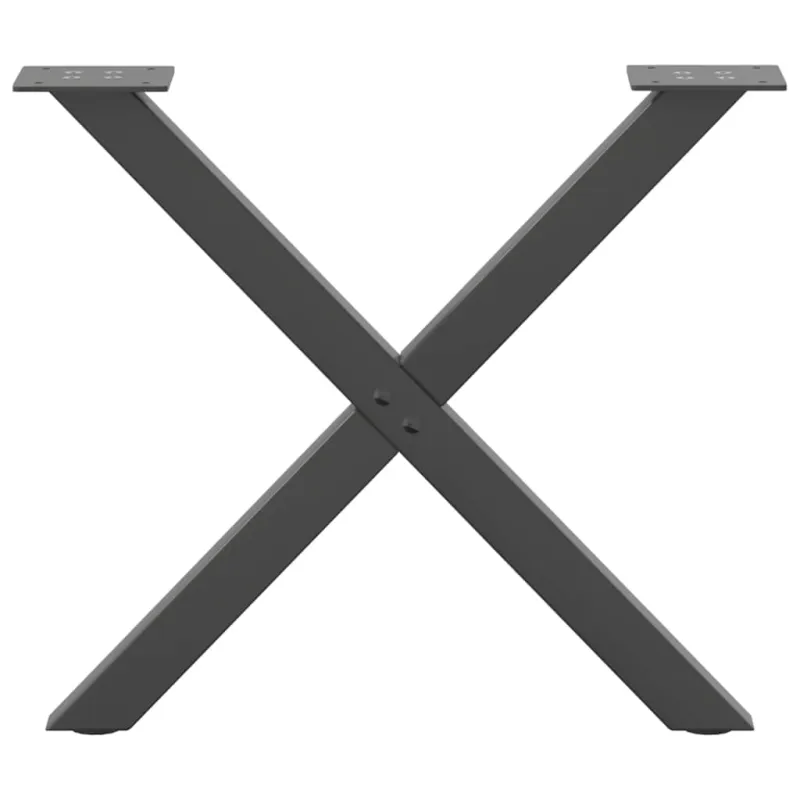 Kavos staliuko kojelės, 2 vnt., antracito spalvos, 60x(42-43) cm, plienas