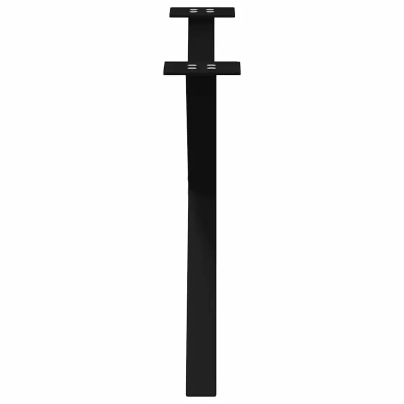 Kavos staliuko kojelės, X formos, 2 vnt., juodos, 70x(42-43) cm, plienas