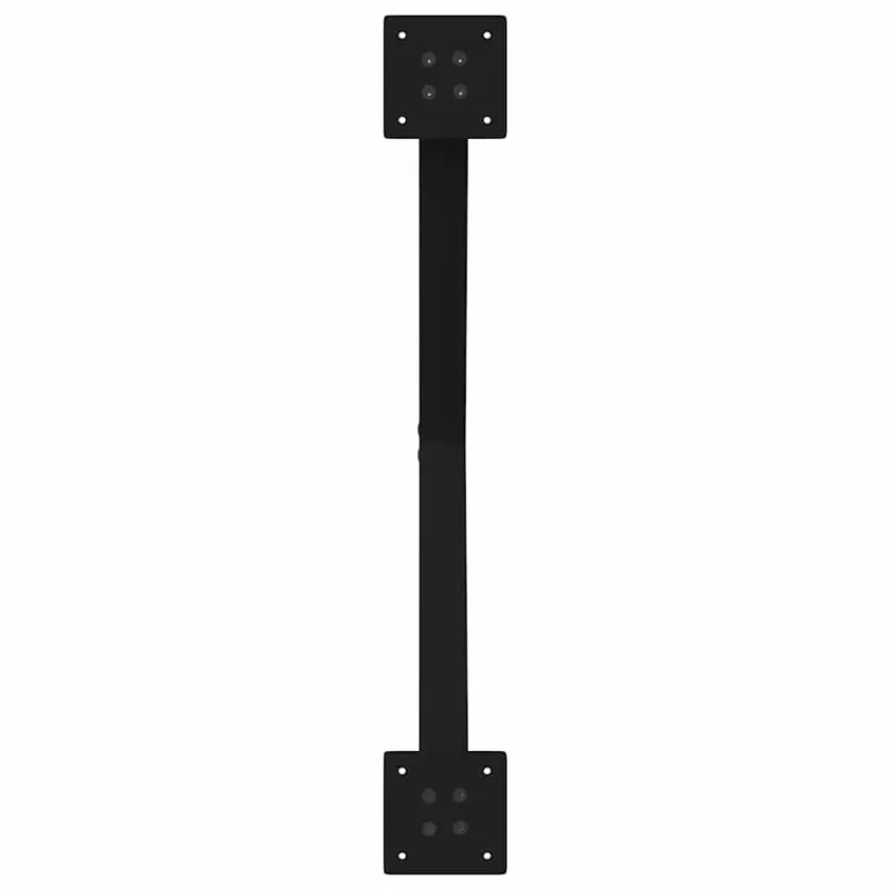 Kavos staliuko kojelės, X formos, 2 vnt., juodos, 70x(42-43) cm, plienas