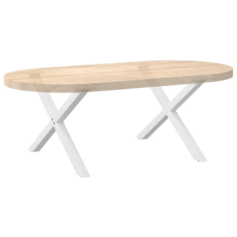 Kavos staliuko kojelės, 2 vnt., baltos, 70x(42-43) cm, plienas, X formos