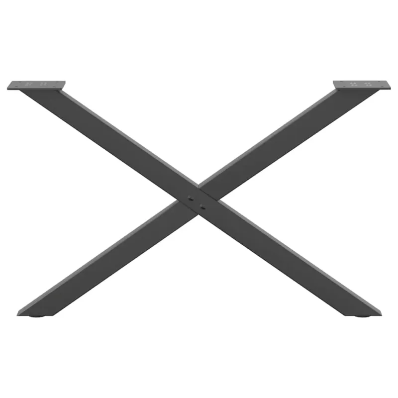 Kavos staliuko kojelės, 2 vnt., antracito spalvos, 70x(42-43) cm, plienas