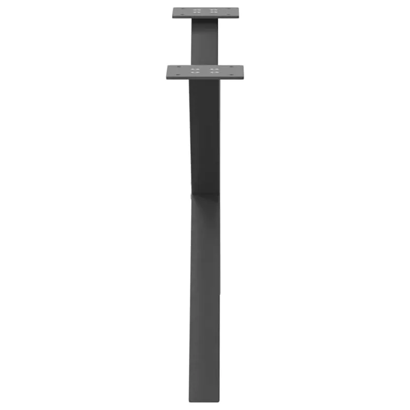 Kavos staliuko kojelės, 2 vnt., antracito spalvos, 70x(42-43) cm, plienas