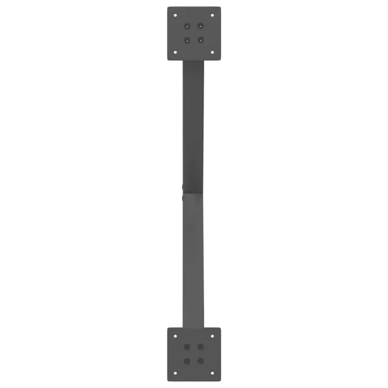Kavos staliuko kojelės, 2 vnt., antracito spalvos, 70x(42-43) cm, plienas