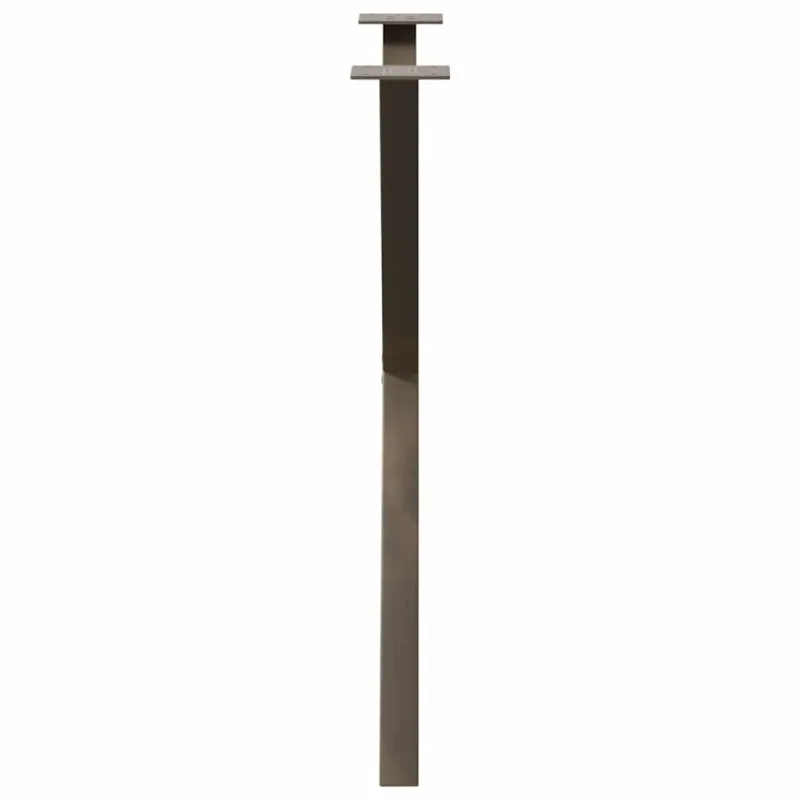 Valgomojo stalo kojelės, X formos, 2 vnt., natūralus plienas, 70x(72-73) cm, plienas