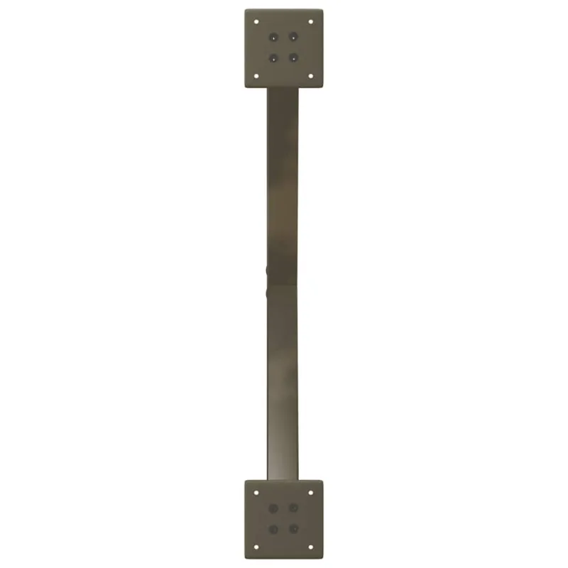 Valgomojo stalo kojelės, X formos, 2 vnt., natūralus plienas, 70x(72-73) cm, plienas