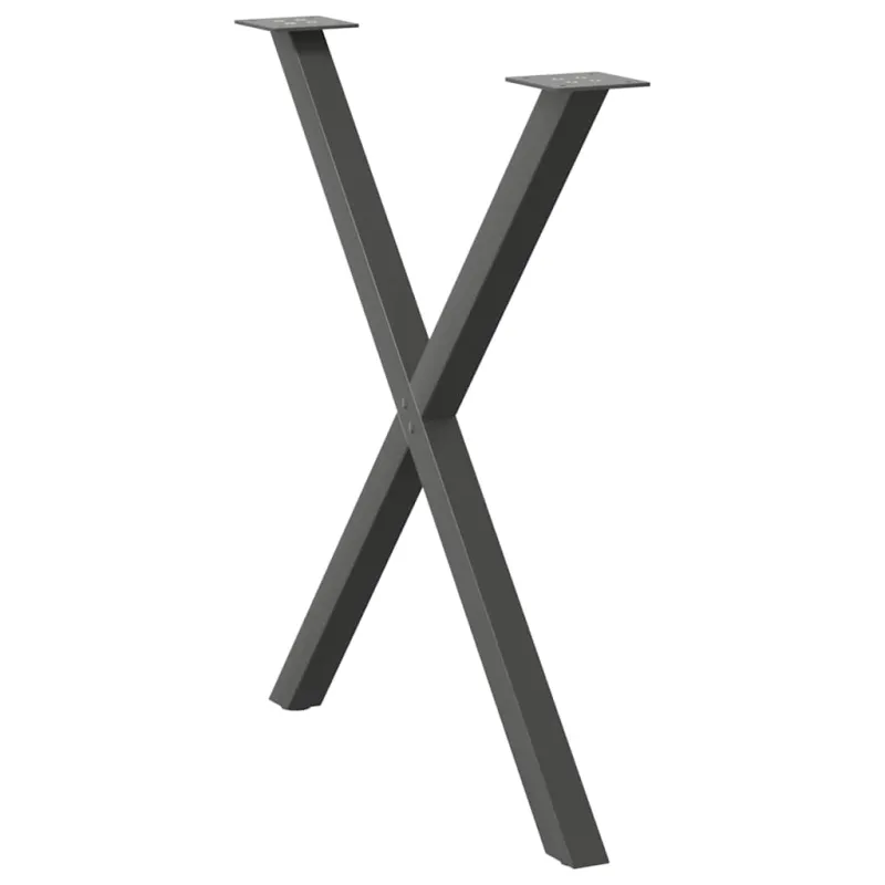 Valgomojo stalo kojos, 2 vnt., antracito spalvos, 80x(72-73) cm, plienas