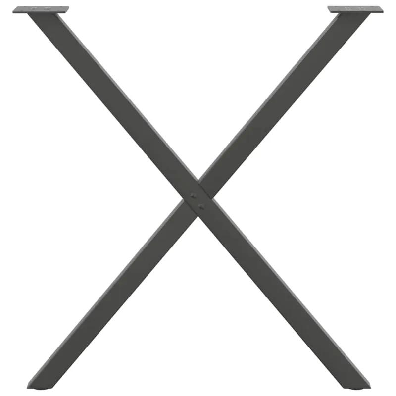 Valgomojo stalo kojos, 2 vnt., antracito spalvos, 80x(72-73) cm, plienas