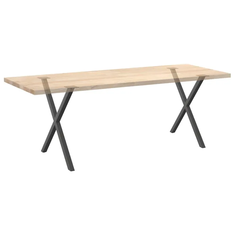 Valgomojo stalo kojos, 2 vnt., antracito spalvos, 80x(72-73) cm, plienas