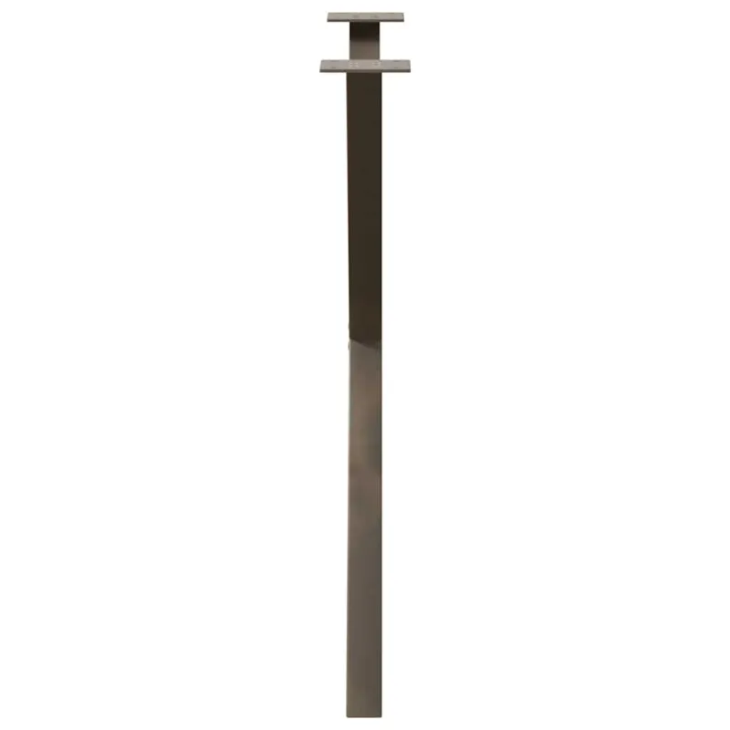 Valgomojo stalo kojelės, X formos, 2 vnt., natūralus plienas, 80x(72-73) cm, plienas