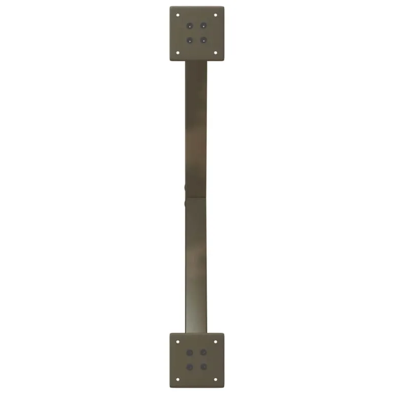 Valgomojo stalo kojelės, X formos, 2 vnt., natūralus plienas, 80x(72-73) cm, plienas