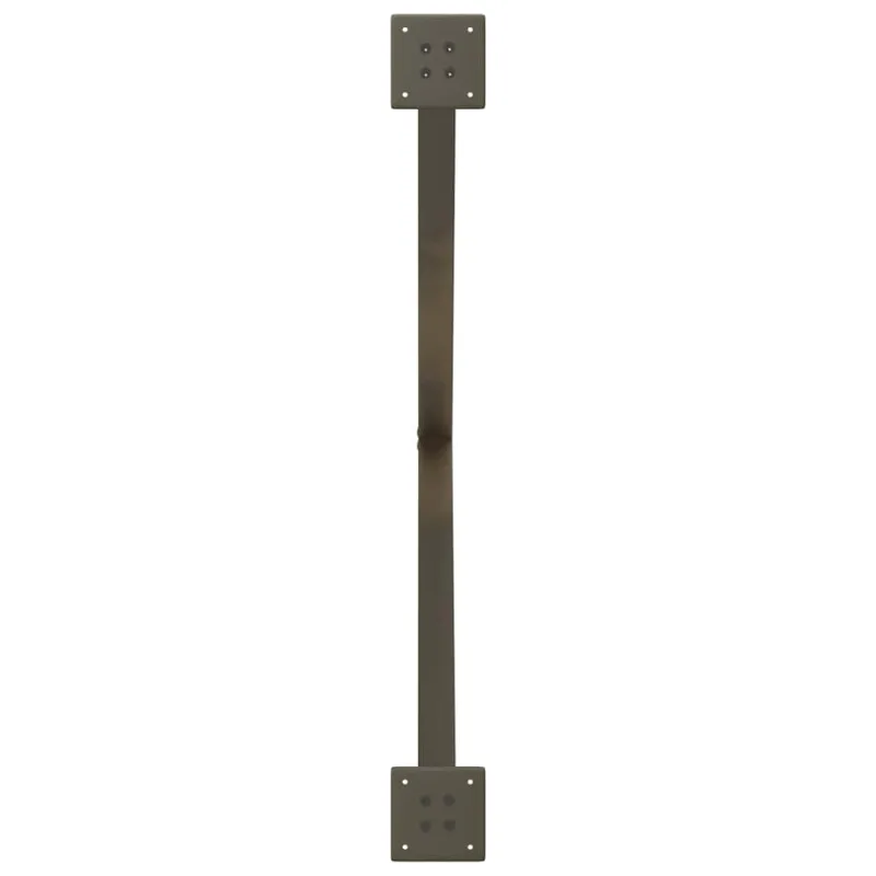 Valgomojo stalo kojelės, X formos, 2 vnt., natūralus plienas, 90x(72-73) cm, plienas