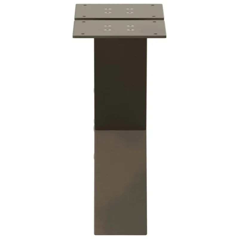 Kavos staliuko kojelės, X formos, 2 vnt., natūralus plienas, 30x(30-31) cm, plienas