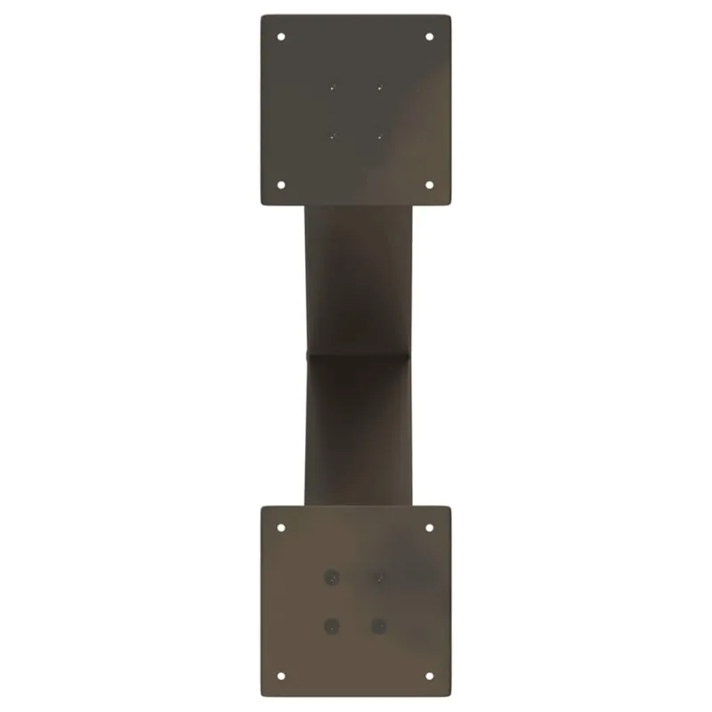 Kavos staliuko kojelės, X formos, 2 vnt., natūralus plienas, 50x(42-43) cm, plienas