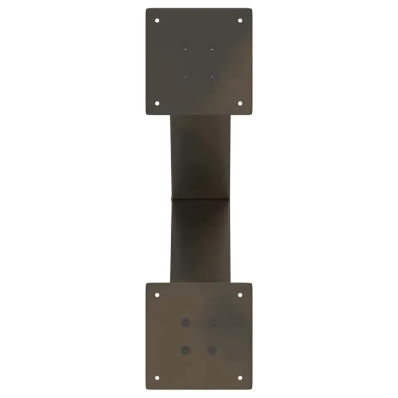 Kavos staliuko kojelės, X formos, 2 vnt., natūralus plienas, 60x(42-43) cm, plienas