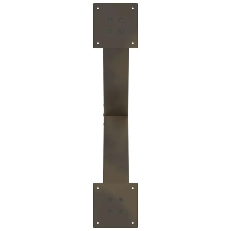Kavos staliuko kojelės, X formos, 2 vnt., natūralus plienas, 70x(42-43) cm, plienas