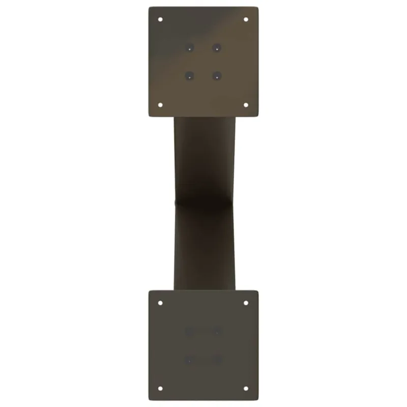 Valgomojo stalo kojos, X formos, 2 vnt., natūralus plienas, 50x(72-73) cm, plienas