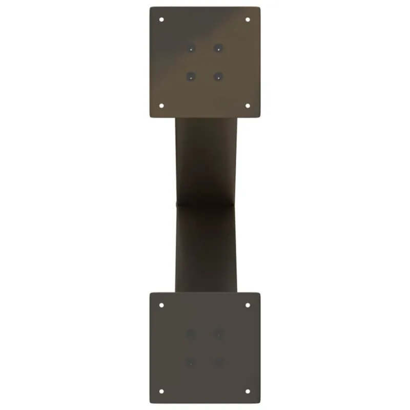 Valgomojo stalo kojos, X formos, 2 vnt., natūralus plienas, 60x(72-73) cm, plienas
