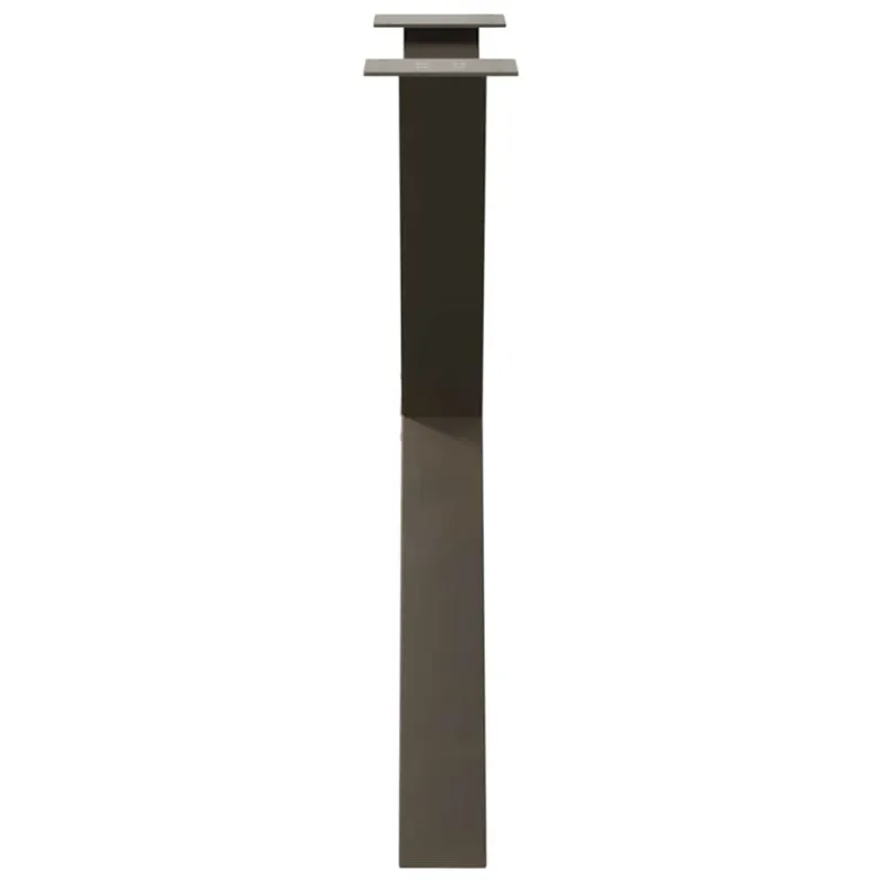 Valgomojo stalo kojelės, X formos, 2 vnt., natūralus plienas, 80x(72-73) cm, plienas