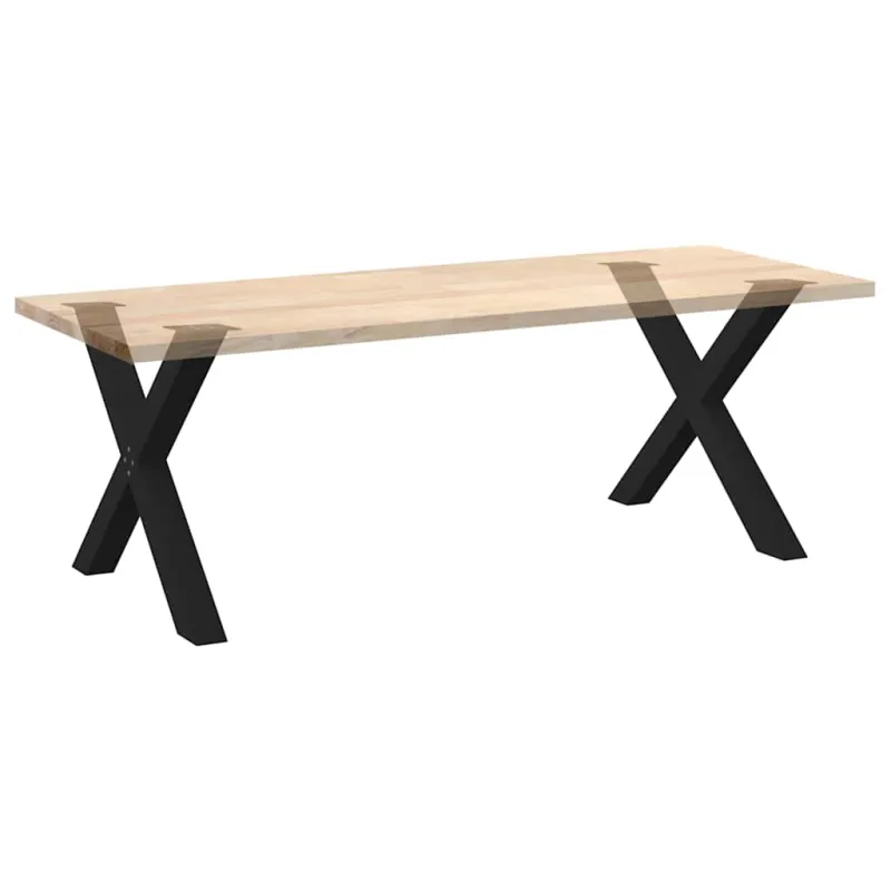 Valgomojo stalo kojos, 2 vnt., juodos, 90x(72-73) cm, plienas, X formos