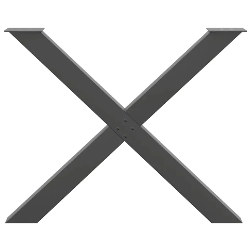 Valgomojo stalo kojos, 2 vnt., antracito spalvos, 90x(72-73) cm, plienas