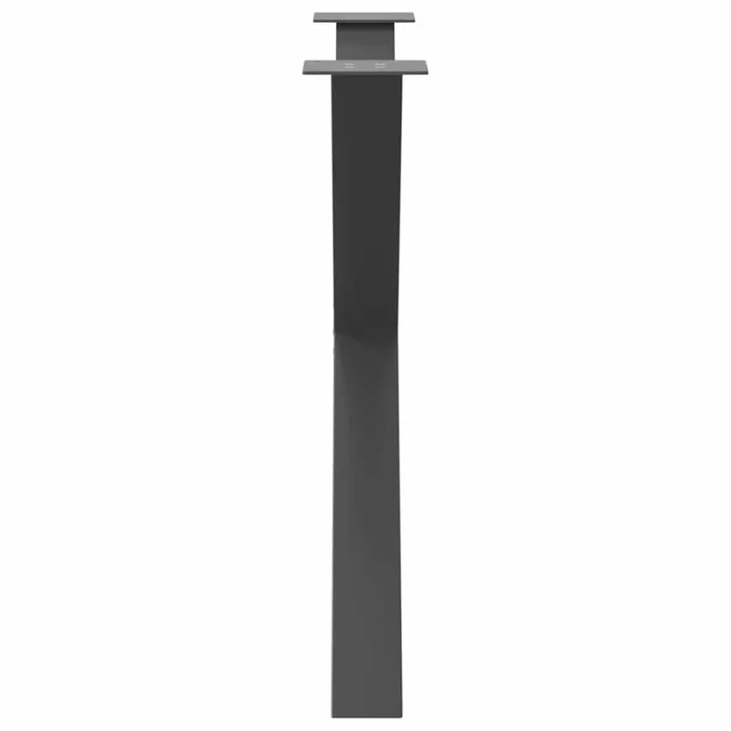 Valgomojo stalo kojos, 2 vnt., antracito spalvos, 90x(72-73) cm, plienas