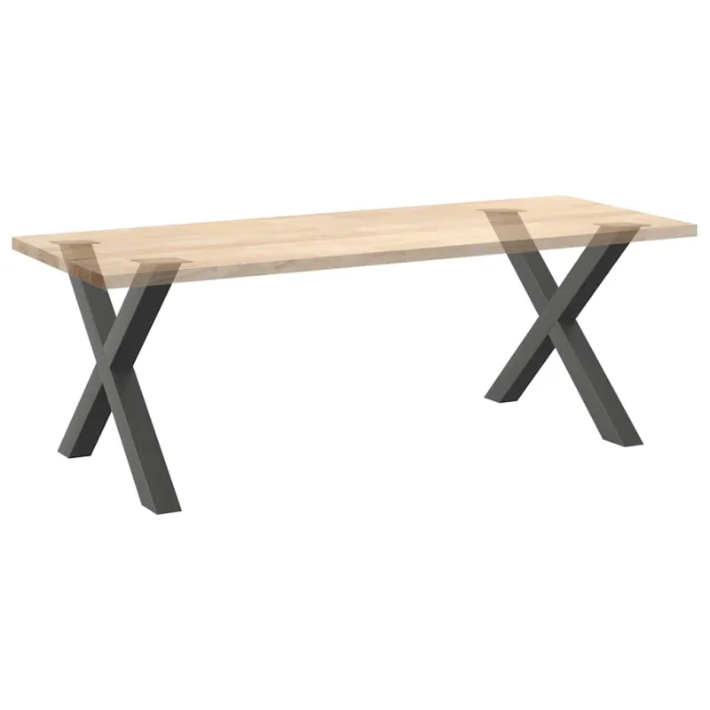 Valgomojo stalo kojos, 2 vnt., antracito spalvos, 90x(72-73) cm, plienas