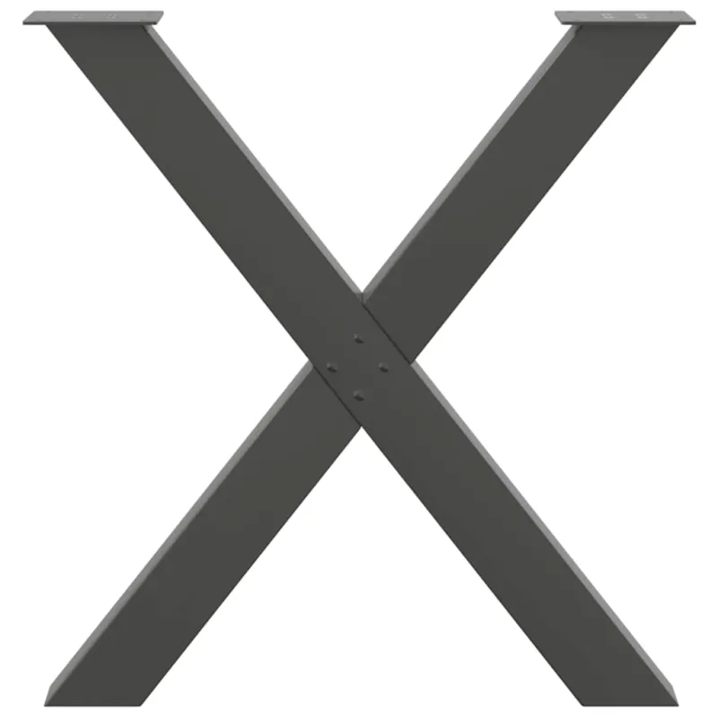 Valgomojo stalo kojos, 3 vnt., antracito spalvos, 70x(72-73) cm, plienas