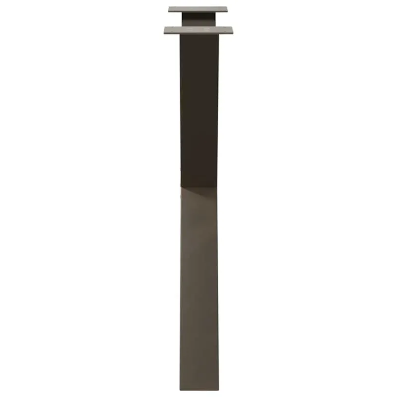 Valgomojo stalo kojos, X formos, 3 vnt., natūralus plienas, 70x(72-73) cm, plienas