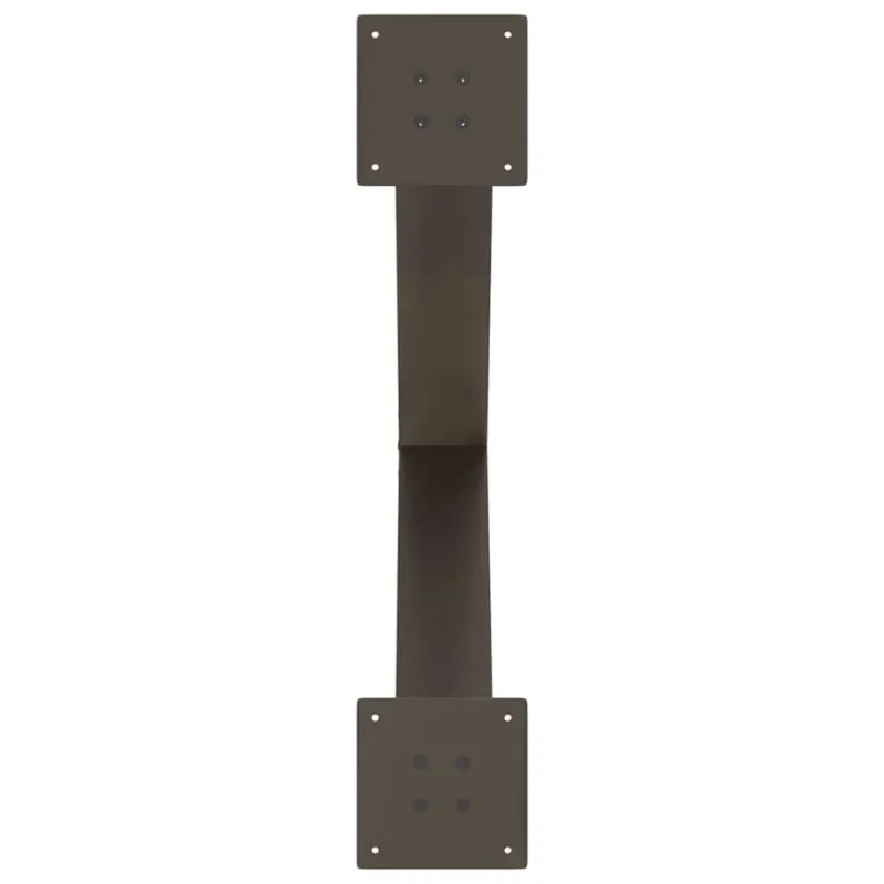 Valgomojo stalo kojos, X formos, 3 vnt., natūralus plienas, 70x(72-73) cm, plienas