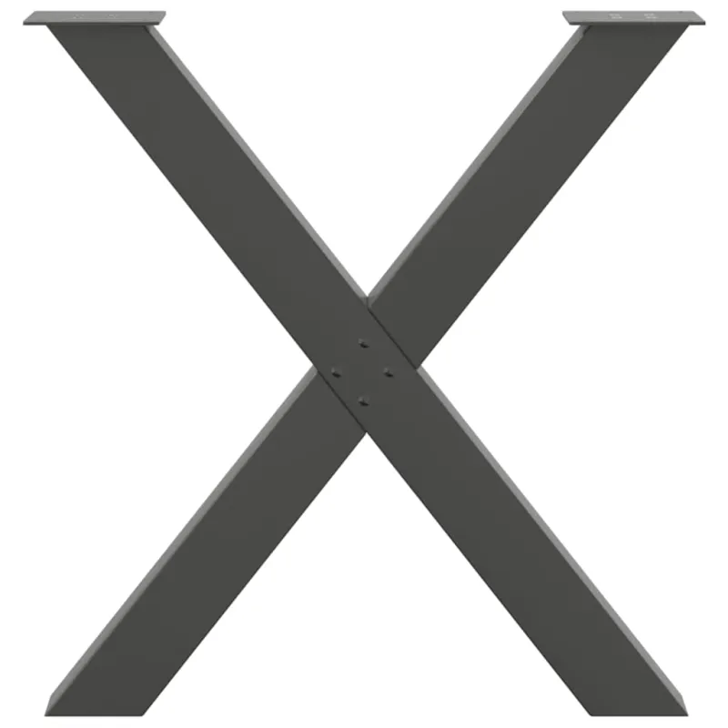 Valgomojo stalo kojos, 3 vnt., antracito spalvos, 80x(72-73) cm, plienas
