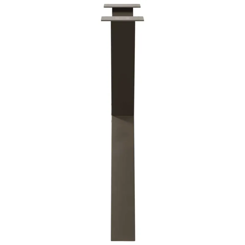 Valgomojo stalo kojos, X formos, 3 vnt., natūralus plienas, 80x(72-73) cm, plienas