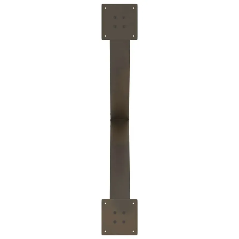 Valgomojo stalo kojos, X formos, 3 vnt., natūralus plienas, 90x(72-73) cm, plienas