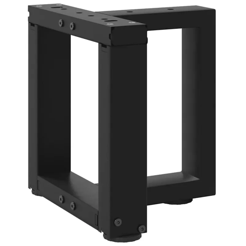 Kavos staliuko kojelės, 2 vnt., juodos, 30x25x(30-31) cm, plienas
